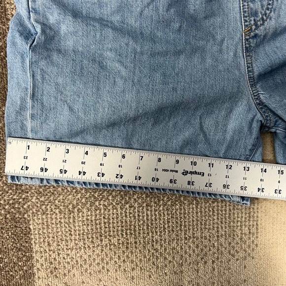 Levis Two Horse Brand Denim Shortalls Overalls Light Wash Cotton Womens XL - Picture 10 of 10